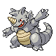 Imagen de Rhydon hembra en Pokémon Diamante y Perla