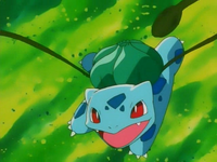 Bulbasaur usando látigo cepa.