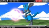 Lucario usando esfera aural