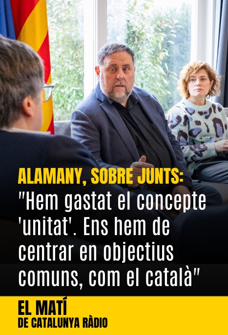 Imatge de:Alamany, sobre Junts: "Hem gastat el concepte 'unitat', ens hem de centrar en lluites com el català"