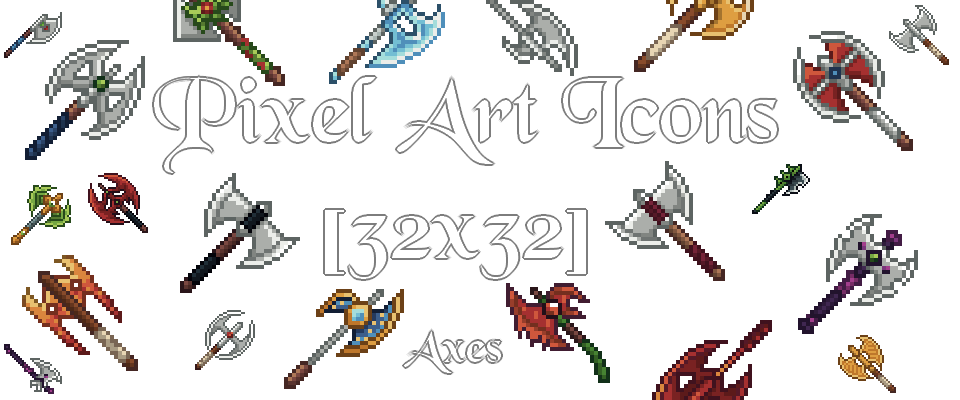 Pixel Art Axes - Icons