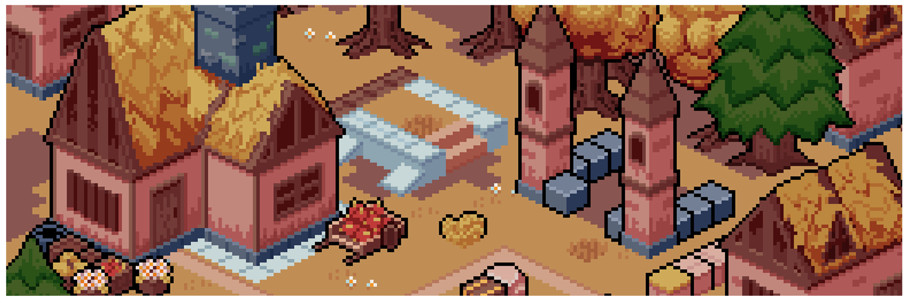 16x16 Pixel Isometric: Village