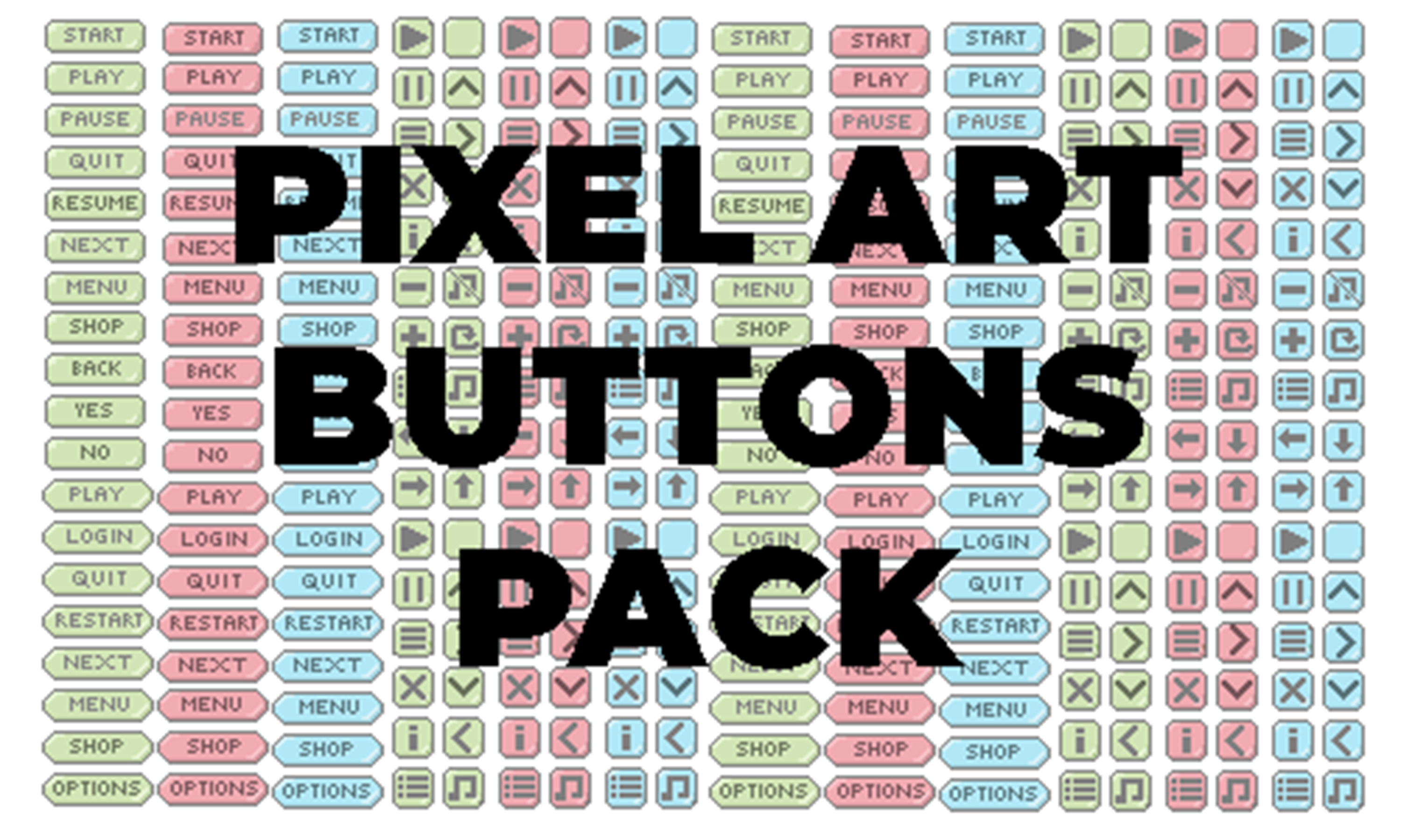 PIXEL ART BUTTONS