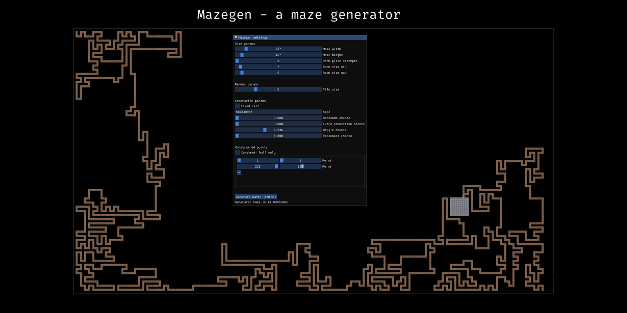 Mazegen -  a maze generator