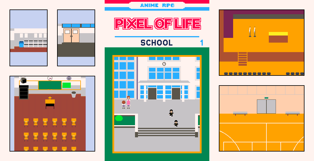 Anime RPG Tile Pack - Vol.1 School [PIXEL OF LIFE]