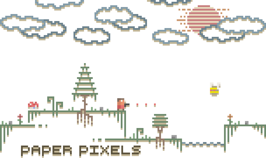 Paper Pixels - 8x8 Platformer Assets (CC0)