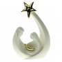 Presepe con onda bianco e oro - altezza 17 cm