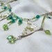 Vintage russian inspired green glass earrings