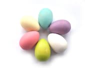 Pastel Rainbow Wooden Eggs - Montessori Toys - Waldorf Wood Toys - Wooden Easter Eggs