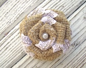 Rustic Burlap Flowers Set of 10 handmade fabric rosettes Cake topper Burlap roses Wedding decor Flower Ornaments. Bridal Wedding Party Favor