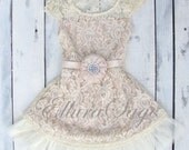 Flower Girl Dress - Lace Flower girl dress - flower girl dresses- baby lace dress - Country Flower Girl dress- Lace Rustic flower Girl dress