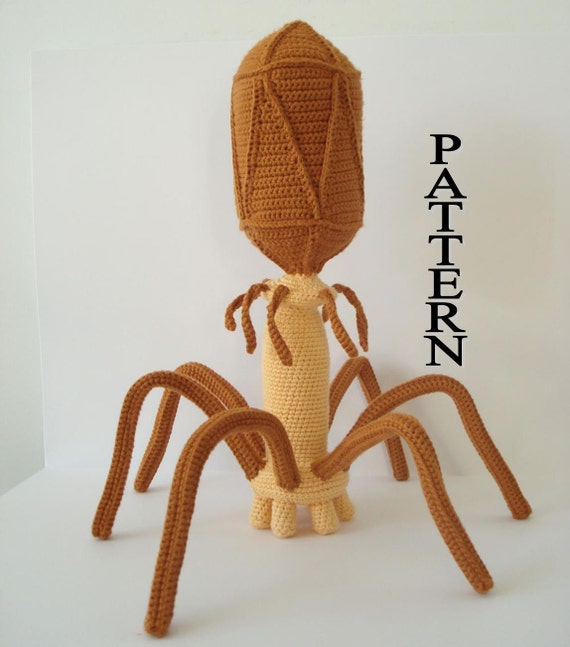 Bacteriophage Virus Digital File Crochet Pattern Amigurumi Adobe Pdf