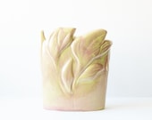 1940s Planter Pot Vintage West Coast Pottery California Spring Garden Abstract Tulips Breezy Flowers Pastel Colors Home Outdoor Decor Vase