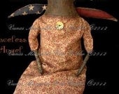 Primitive Doll Pattern Angel PDF E Patterns E-Pattern Americana Faceless Ragg Raggedy Cloth Sewing OFG Team