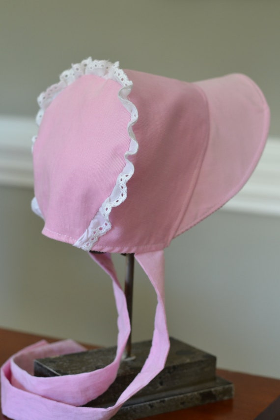 Baby Pink Corduroy Bonnet, 18-24 Months