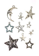 www.sayila.com - Mix metal pendants/charms star ± 12-36x10-30mm - E04339