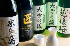 北海道産を中心とする数々の日本酒