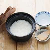 窯で炊いた絶品ご飯を是非お肉と共に！