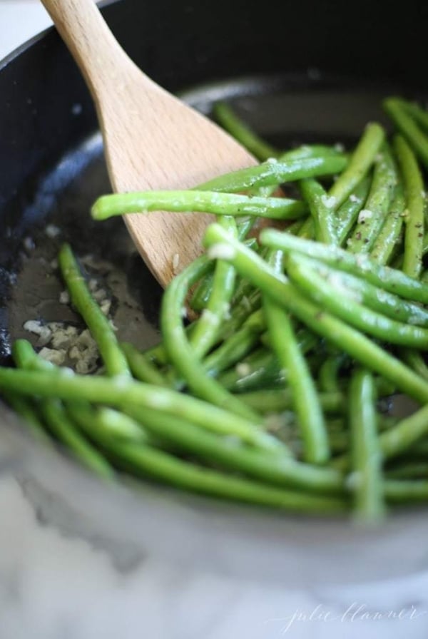 Green Beans in shallot butter sauce