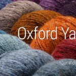 Balls of yarn behind the text "Oxford Yarn Store. Your independent yarn specialist."