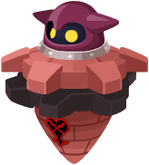 The Red Gearbit (レッドギアビット, Reddo Giabitto?) Heartless that is found in the Daybreak Town quest 853 and onwards.