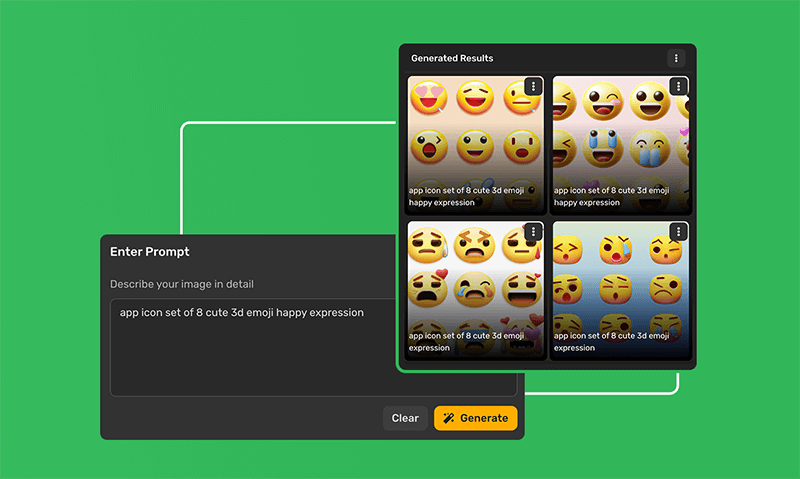 generate visually stunning emojis with AI Emoji Maker