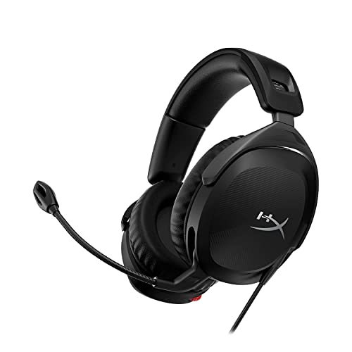 HyperX Cloud Stinger 2  Gaming Headset, DTS Headphone:X Spatial Audio, Lightweight Over-Ear Headset with mic, Swivel-to-Mute Function, 50mm Drivers, PC Compatible, Black