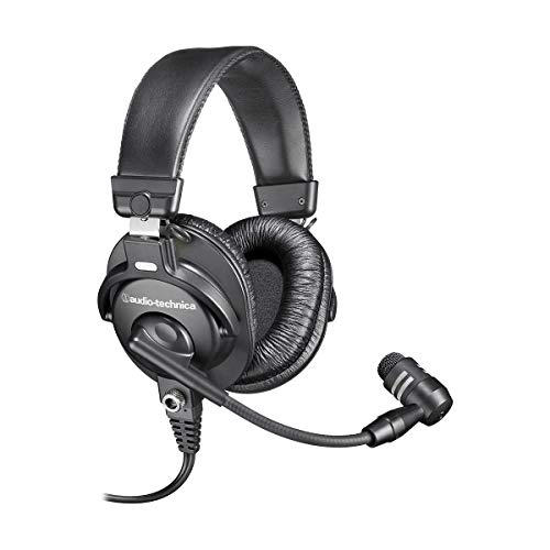 Audio-Technica BPHS1 Broadcast Stereo Headset with Dynamic Cardioid Boom Mic Black, Adjustable