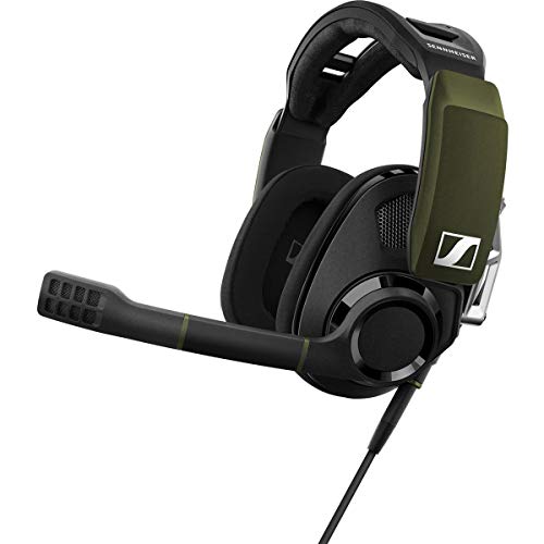 Sennheiser GSP 550 PC Gaming Headset with Dolby 7.1 Surround Sound, Flip-to-Mute microphone, USB connectivity for Dekstop and Laptop compatibility, Open-back ear cups, breathable fabric Headset, black