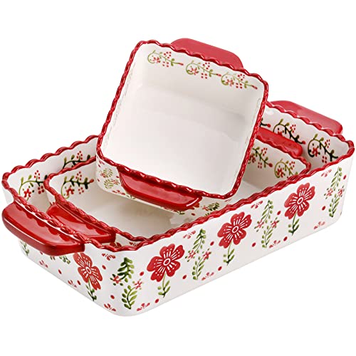 3 Pack Ceramic Baking Dishes