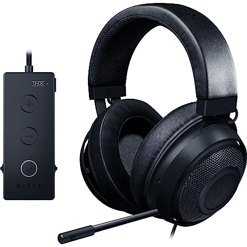 Razer Kraken Tournament Edition THX 7.1 Surround Sound Gaming Headset: Retractable Noise Cancelling Mic - USB DAC - For PC, PS4, PS5, Nintendo Switch, Xbox One, Xbox Series X & S, Mobile  Black