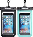 Hiearcool Waterproof Phone Pouch, Waterproof Phone Case for iPhone 15 14 13 12 Pro Max XS Samsung, IPX8 Cellphone Dry Bag Beach Essentials 2Pack-8.3