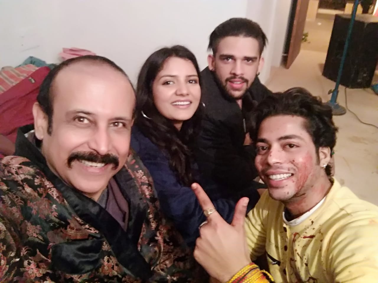 Adi Irani, Yash Agarwal, Imran Ali, Arti Gaikwad, Jalaluddin Shaikh, and Upendra Varma in The Journey Weekend Night (2020)