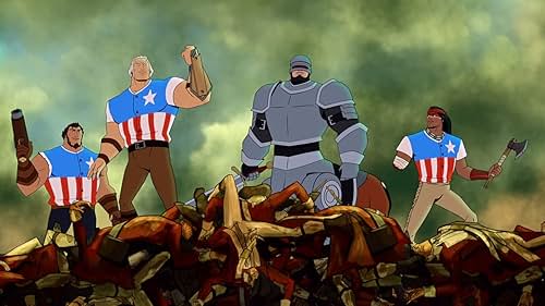 In this animated revisionist history, a chainsaw-wielding George Washington assembles a team of rabble rousers, including beer-loving bro Sam Adams, famed scientist Thomas Edison, acclaimed horseman Paul Revere, and a very pissed off Geronimo, to defeat Benedict Arnold and King James in the American Revolution. Who will win? No one knows, but you can be sure of one thing: these are not your father's Founding ... uh, Fathers.