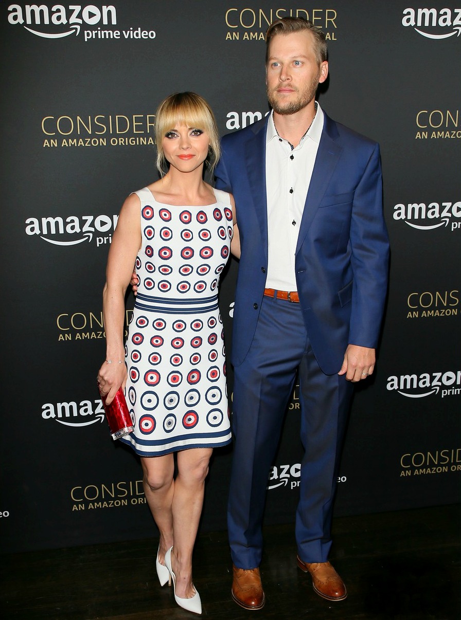 Actress Christina Ricci (L) and David Hoflin attend the premiere event for Amazon Prime Video's Z: THE BEGINNING OF EVERYTHING on January 25, 2017 in New York City.