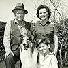 Jan Clayton, George Cleveland, Tommy Rettig, and Lassie the Dog in Lassie (1954)