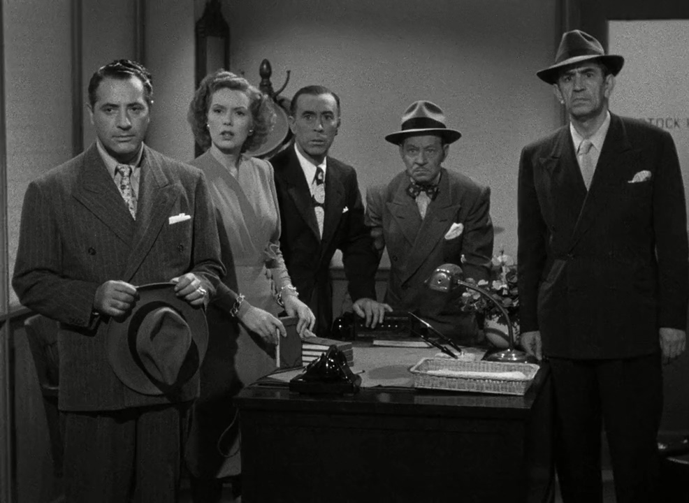 Harry Brown, George Chandler, Brenda Joyce, Victor Kilian, and Joe Kirk in Little Giant (1946)