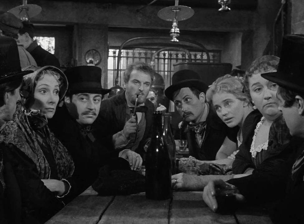 Mathilde Casadesus, Jacques Harden, Jacques Hilling, Jany Holt, Hubert de Lapparent, François Périer, and Maria Schell in Gervaise (1956)