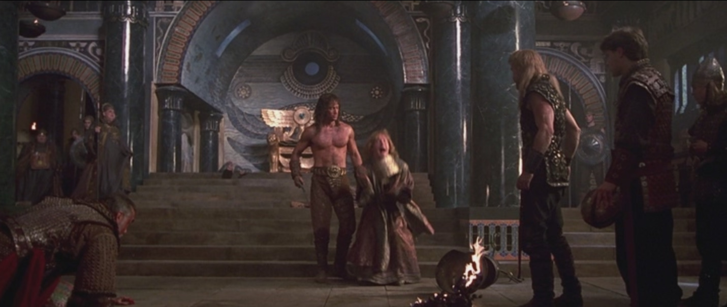 Thomas Ian Griffith, Kevin Sorbo, Douglas Henshall, and Sven-Ole Thorsen in Kull the Conqueror (1997)