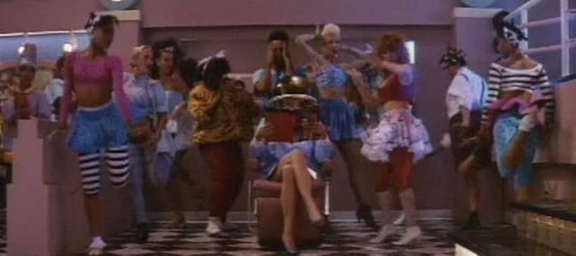 Geena Davis, Julie Brown, Andrea Parker, and Debbie Lay in Earth Girls Are Easy (1988)