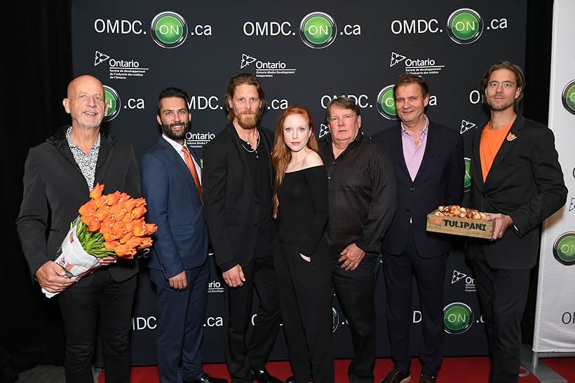 Harry Ammerlaan, Don Carmody, Hans de Weers, Gijs Naber, Elwin Looije, David Cormican, and Anneke Sluiters at an event for Tulipani: Liefde, eer en een fiets (2017)