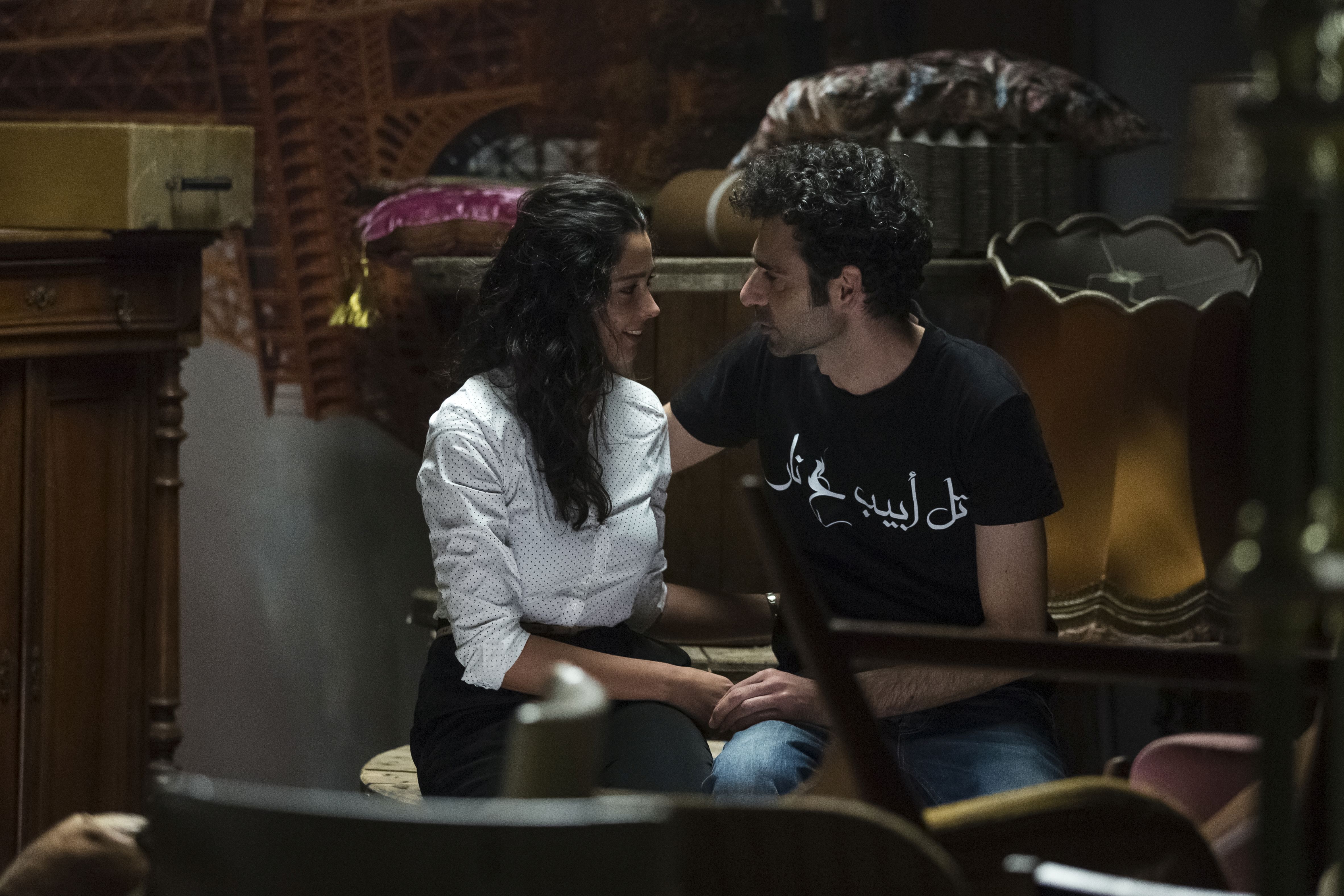 Kais Nashif and Maisa Abd Elhadi in Tel Aviv on Fire (2018)