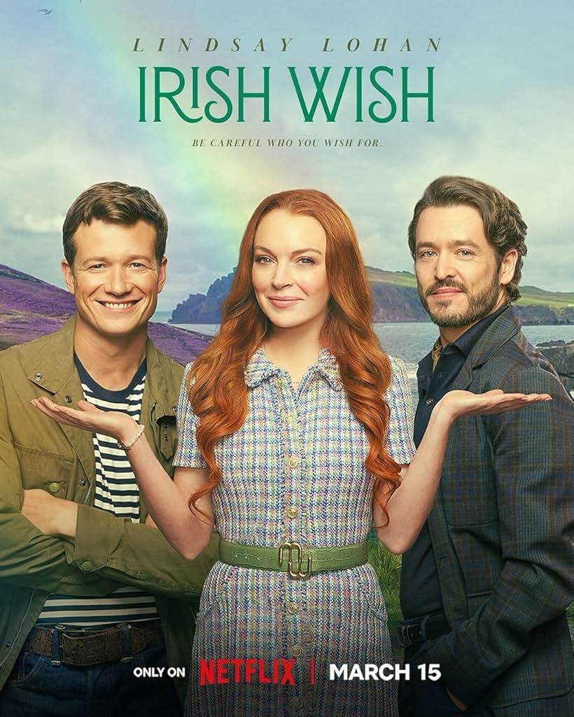 Lindsay Lohan, Ed Speleers, and Alexander Vlahos in Irish Wish (2024)