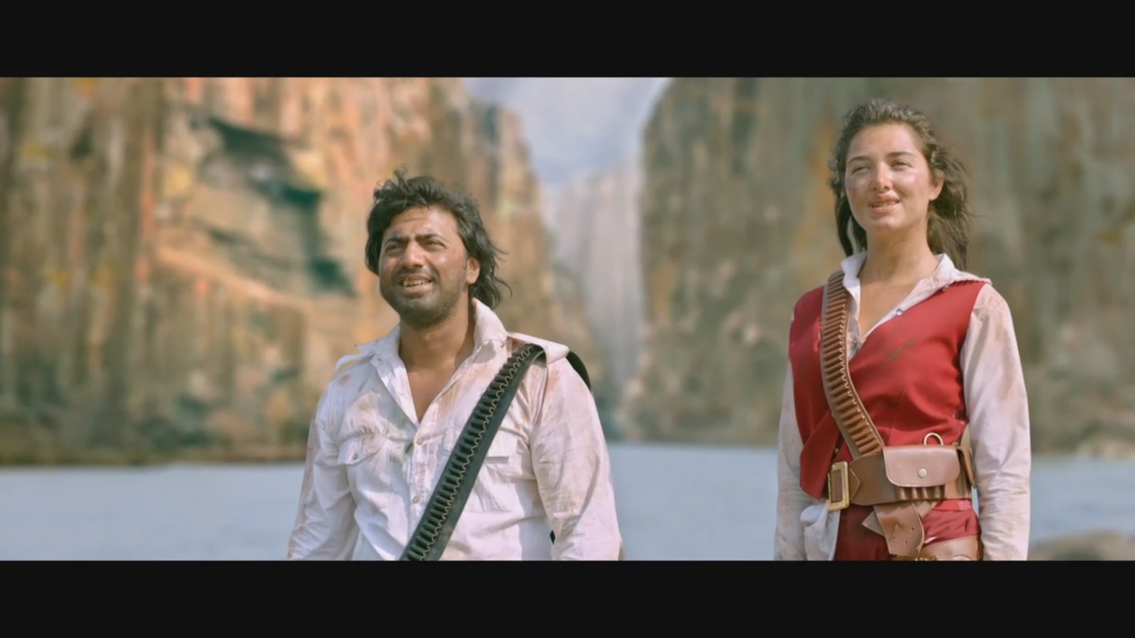 Dev and Svetlana Gulakova in Amazon Obhijaan (2017)