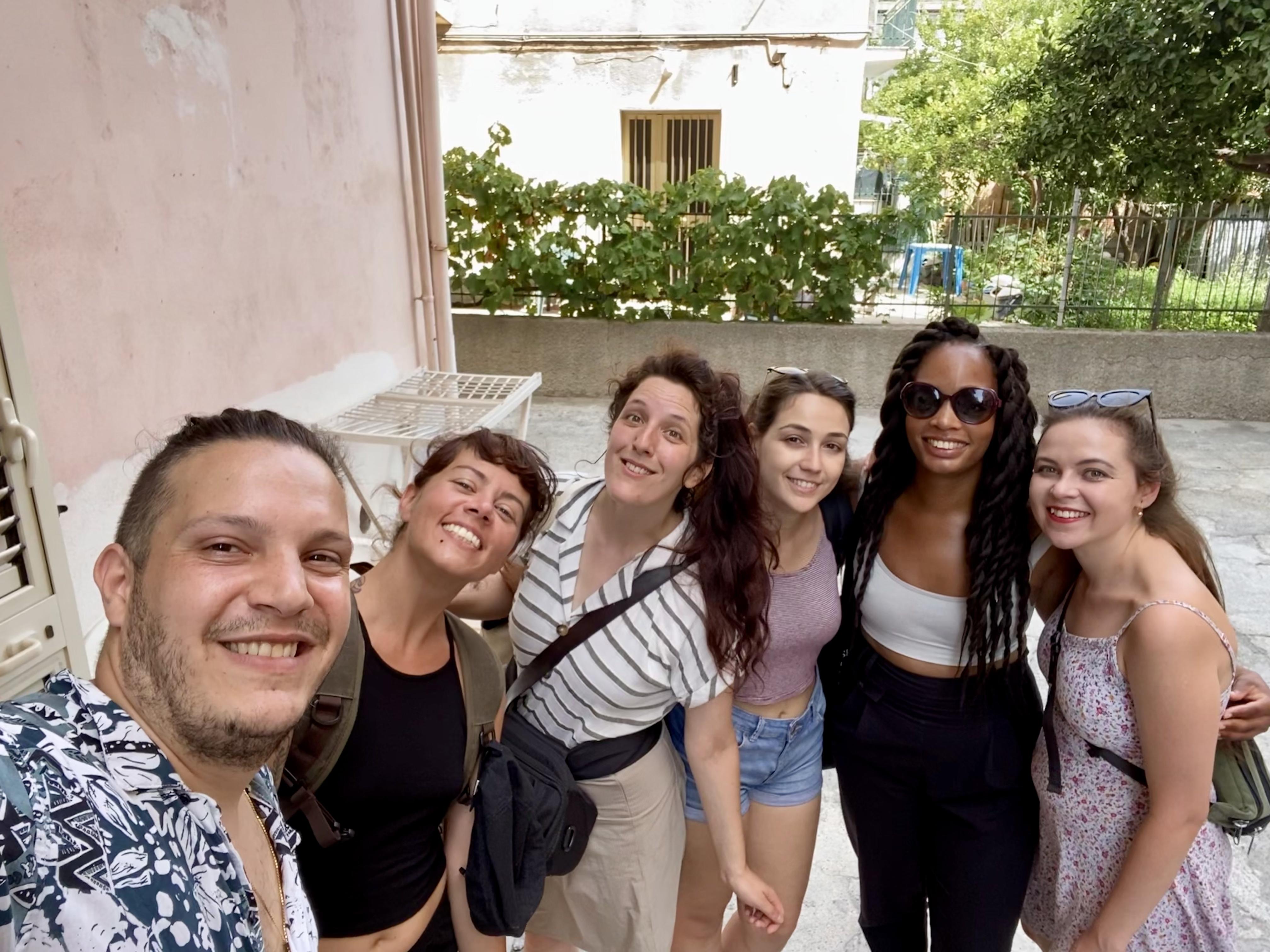 Riccardo Romano, Martina Girlanda, Viktorija Portnova, Roberta Chiroli, Zaira Elena Spada, and Sophia Lockhart in Decaf & Cigarettes (2023)