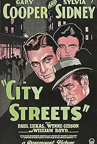 Gary Cooper, William 'Stage' Boyd, and Sylvia Sidney in City Streets (1931)