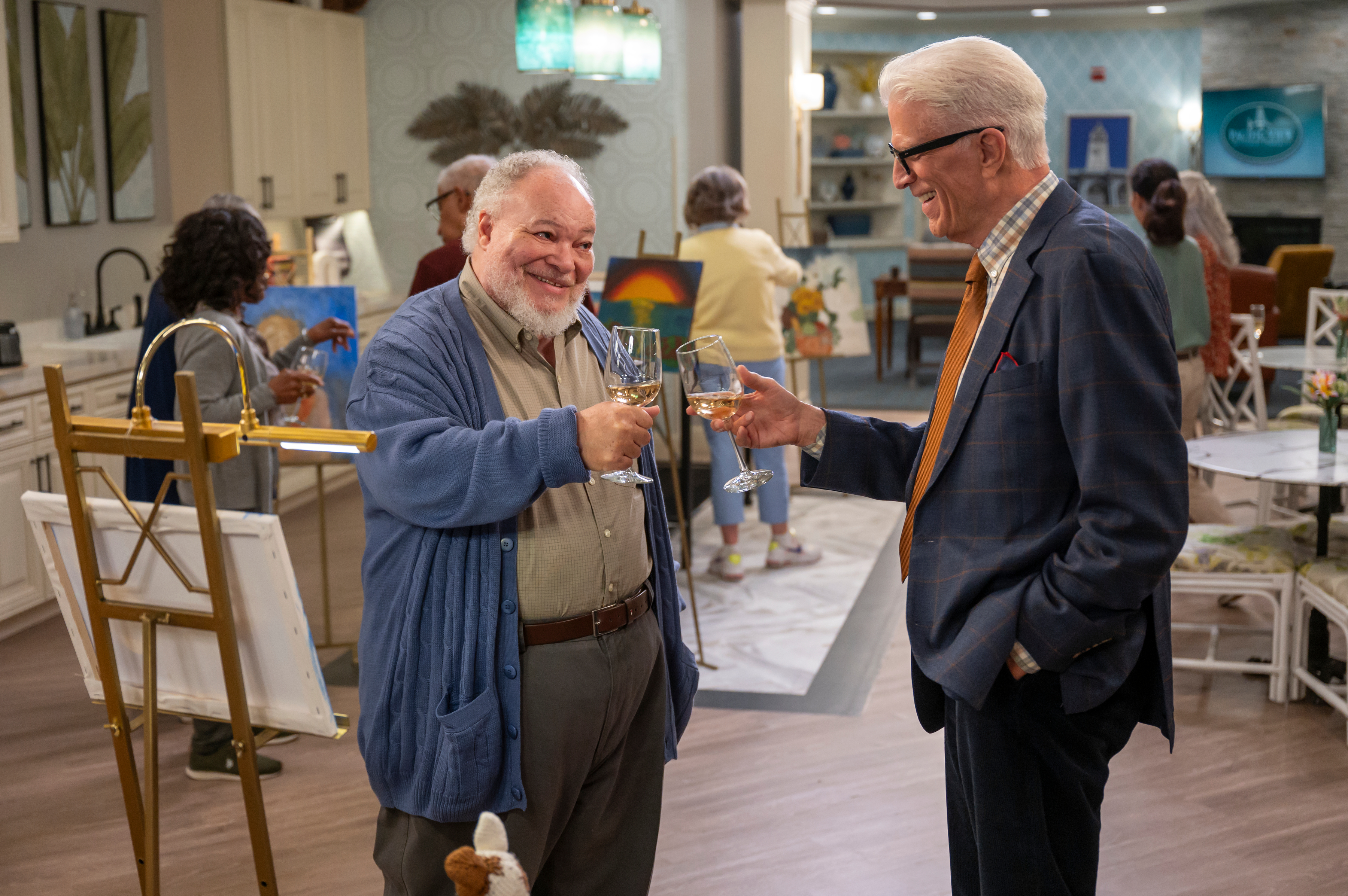 Ted Danson and Stephen McKinley Henderson in A Man on the Inside (2024)