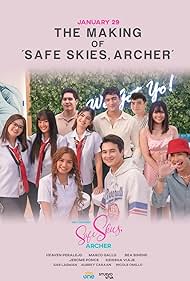 Nicole Omillo, Frost Sandoval, Bea Binene, Aubrey Caraan, Jerome Ponce, Krissha Viaje, Andre Yllana, Heaven Peralejo, Marco Gallo, and Gab Lagman in The Making of Safe Skies, Archer (2024)