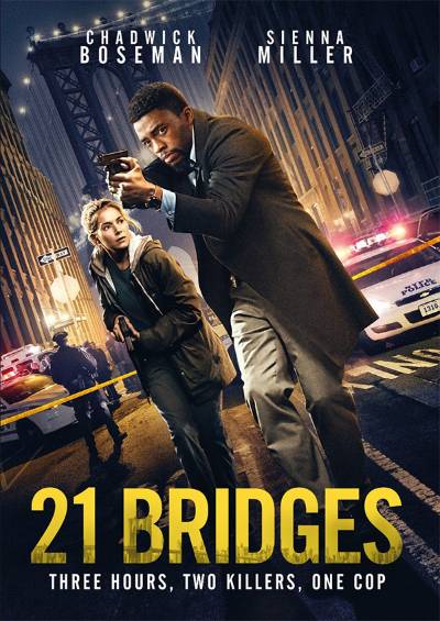 Sienna Miller and Chadwick Boseman in 21 Bridges (2019)