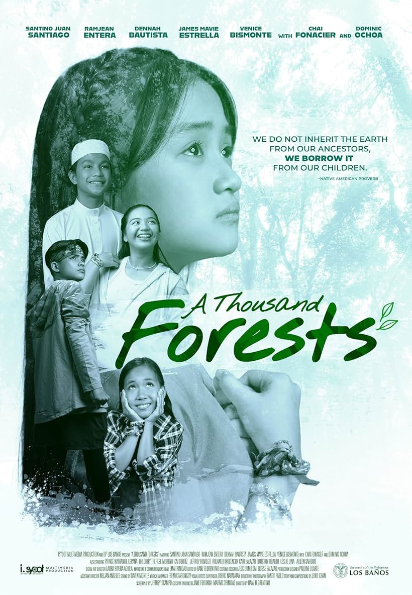 Dennah Bautista, James Mavie Estrella, Santino Santiago, Ramjean Entera, and Venice Bismonte in A Thousand Forests (2024)